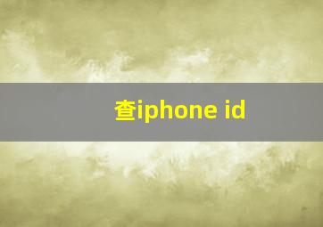 查iphone id